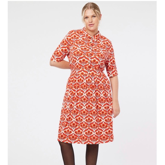 Joanie Dresses & Skirts - Martha Peony Print Jersey Dress Joanie Clothing US 10 UK 14 BCI Cotton